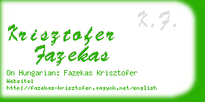 krisztofer fazekas business card